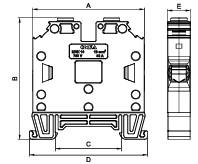 MRK 25mm² SCREW CONNECTION RAIL TERMINAL BLOCK