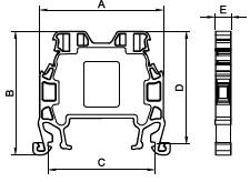 MRK SLIM 2,5mm² SCREW CONNECTION RAIL TERMINAL BLOCK