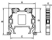 MRK SLIM 4mm² SCREW CONNECTION RAIL TERMINAL BLOCK