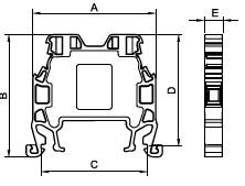 MRK 2,5mm² SCREW CONNECTION RAIL TERMINAL BLOCK