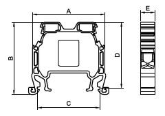 MRK 6mm² SCREW CONNECTION RAIL TERMINAL BLOCK