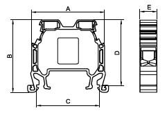 MRK 10mm² SCREW CONNECTION RAIL TERMINAL BLOCK