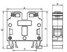 MRK 35mm² SCREW CONNECTION RAIL TERMINAL BLOCK (NEW)