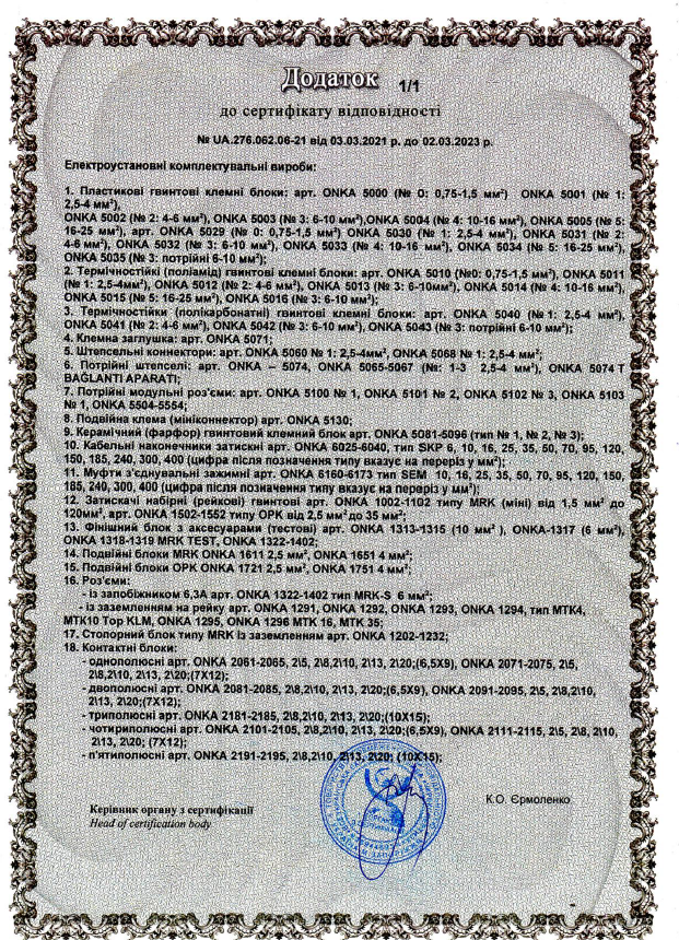 UKR Certificate